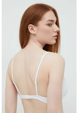 Calvin Klein Горнище на бански в бяло с леко подплатена чашка - Pepit.bg
