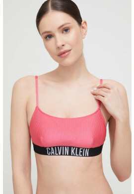 Calvin Klein Горнище на бански в лилаво с леко подплатена чашка - Pepit.bg