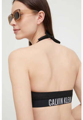 Calvin Klein Горнище на бански в черно с леко подплатена чашка - Pepit.bg