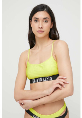 Calvin Klein Горнище на бански в зелено с леко подплатена чашка - Pepit.bg