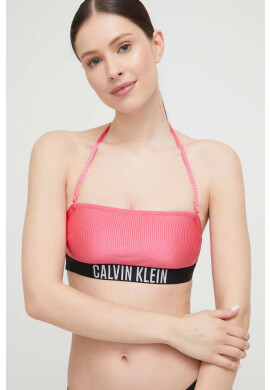 Calvin Klein Горнище на бански в лилаво с леко подплатена чашка - Pepit.bg