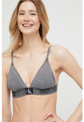 Calvin Klein Горнище на бански в черно с леко подплатена чашка - Pepit.bg