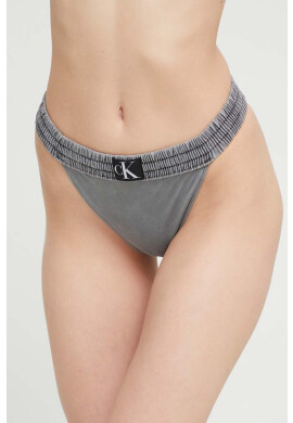 Calvin Klein Горнище на бански в черно с леко подплатена чашка - Pepit.bg