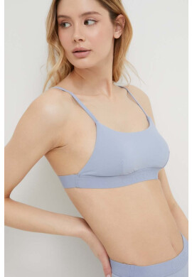 Calvin Klein Горнище на бански в синьо с леко подплатена чашка - Pepit.bg