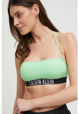 Calvin Klein Горнище на бански в зелено с леко подплатена чашка - Pepit.bg