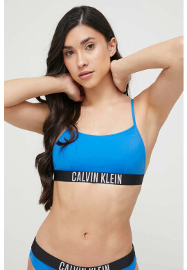 Calvin Klein Горнище на бански в синьо с леко подплатена чашка - Pepit.bg