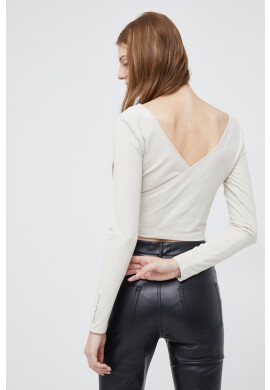 Calvin Klein Jeans Блуза с дълги ръкави в бежово - Pepit.bg
