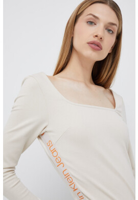 Calvin Klein Jeans Боди дамско в бежово - Pepit.bg