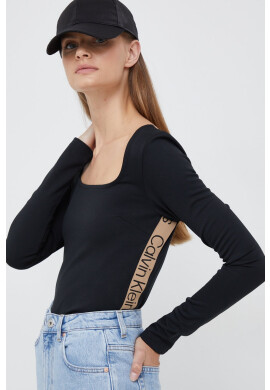 Calvin Klein Jeans Боди дамско в черно - Pepit.bg