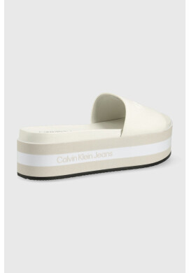 Calvin Klein Jeans Чехли в бежово с платформа - Pepit.bg
