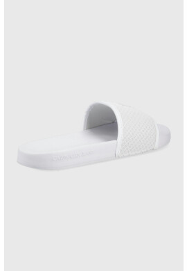 Calvin Klein Jeans Чехли дамско в бяло - Pepit.bg