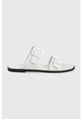 Calvin Klein Jeans Чехли дамско в бяло - Pepit.bg