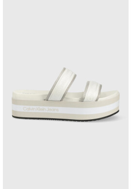 Calvin Klein Jeans Чехли в сиво с платформа - Pepit.bg