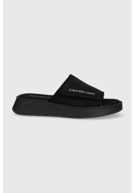 Calvin Klein Jeans Чехли One-strap Sandal в черно с платформа - Pepit.bg