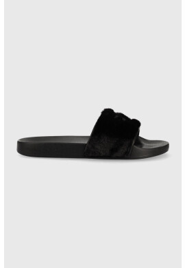 Calvin Klein Jeans Чехли Slide Fur в черно - Pepit.bg