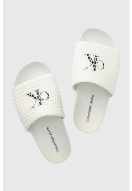 Calvin Klein Jeans Чехли COMFORT SANDAL OVERSIZED MESH в бяло YW0YW00973 - Pepit.bg