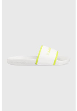 Calvin Klein Jeans Чехли INSTITUTIONAL SLIDE в бяло - Pepit.bg