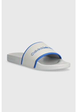Calvin Klein Jeans Чехли SLIDE INSTITUTIONAL в сиво - Pepit.bg
