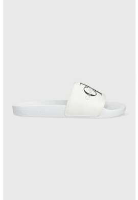 Calvin Klein Jeans Чехли SLIDE MONOGRAM CO в бяло - Pepit.bg
