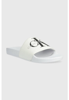 Calvin Klein Jeans Чехли SLIDE MONOGRAM CO в бяло - Pepit.bg