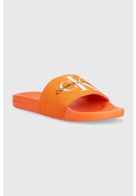 Calvin Klein Jeans Чехли SLIDE MONOGRAM CO в оранжево - Pepit.bg