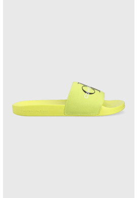 Calvin Klein Jeans Чехли SLIDE MONOGRAM CO в зелено - Pepit.bg
