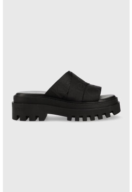 Calvin Klein Jeans Чехли TOOTHY COMBAT SANDAL WEBBING в черно с платформа YW0YW00949 - Pepit.bg