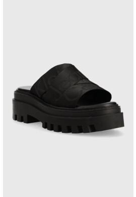 Calvin Klein Jeans Чехли TOOTHY COMBAT SANDAL WEBBING в черно с платформа YW0YW00949 - Pepit.bg