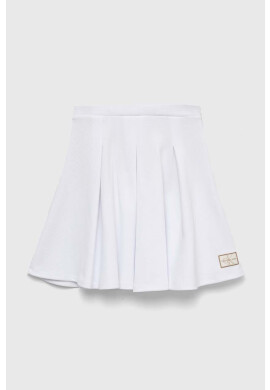 Calvin Klein Jeans Детска пола в бяло къс модел разкроен модел - Pepit.bg