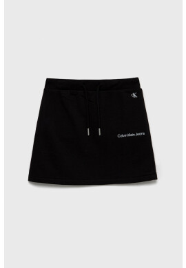 Calvin Klein Jeans Детска пола в черно къс модел със стандартна кройка - Pepit.bg