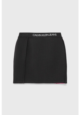 Calvin Klein Jeans Детска пола с две лица в черно къс модел със стандартна кройка - Pepit.bg