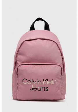 Calvin Klein Jeans Детска раница в розово голям размер с изчистен дизайн - Pepit.bg