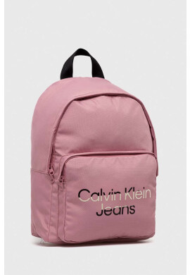 Calvin Klein Jeans Детска раница в розово голям размер с изчистен дизайн - Pepit.bg