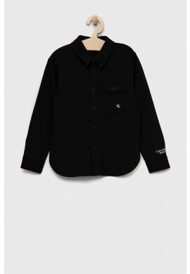 Calvin Klein Jeans Детска риза в черно - Pepit.bg