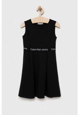 Calvin Klein Jeans Детска рокля в бяло къс модел разкроен модел - Pepit.bg