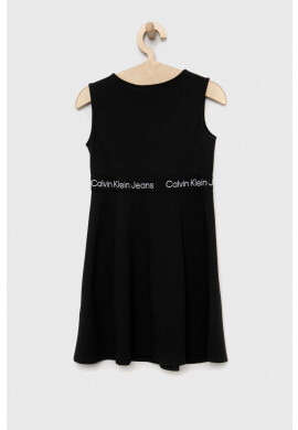 Calvin Klein Jeans Детска рокля в бяло къс модел разкроен модел - Pepit.bg