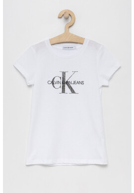 Calvin Klein Jeans Детска тениска в бяло - Pepit.bg