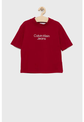 Calvin Klein Jeans Детска тениска в лилаво - Pepit.bg