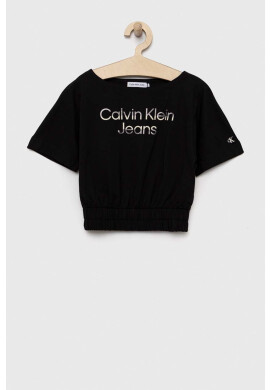 Calvin Klein Jeans Детска тениска в черно - Pepit.bg