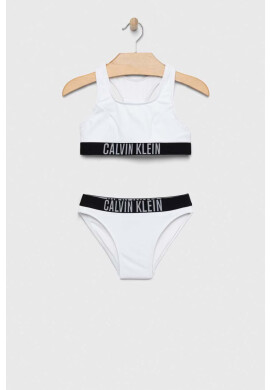 Calvin Klein Jeans Детски бански от две части в бяло - Pepit.bg