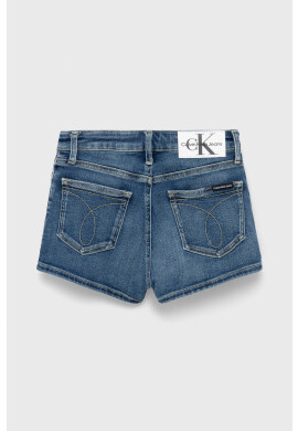 Calvin Klein Jeans Детски дънков къс панталон с изчистен дизайн с регулируема талия - Pepit.bg