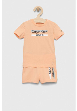 Calvin Klein Jeans Детски комплект в оранжево - Pepit.bg