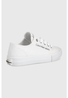 Calvin Klein Jeans Детски ниски кецове в бяло - Pepit.bg