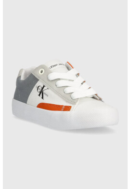 Calvin Klein Jeans Детски ниски кецове в сиво - Pepit.bg