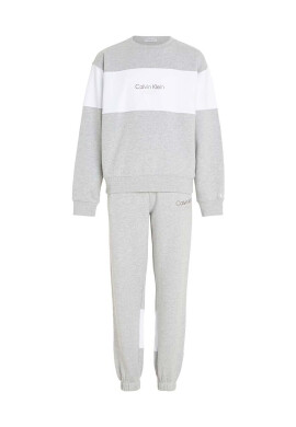 Calvin Klein Jeans Детски памучен анцуг в сиво - Pepit.bg