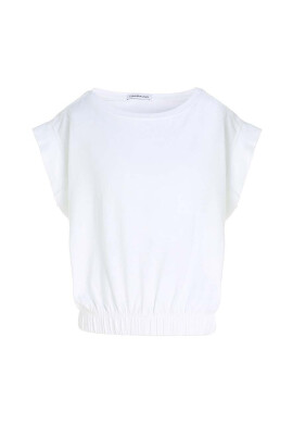 Calvin Klein Jeans Детски памучен топ в бяло - Pepit.bg