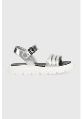 Calvin Klein Jeans Детски сандали в сребристо - Pepit.bg