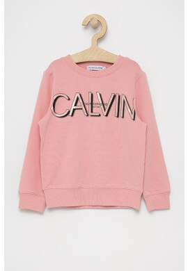 Calvin Klein Jeans Детски суичър в бяло с принт - Pepit.bg