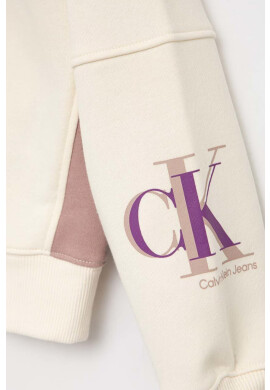 Calvin Klein Jeans Детски суичър в лилаво с принт - Pepit.bg