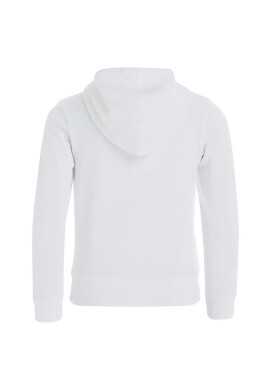 Calvin Klein Jeans Детски суичър в бяло с качулка с принт - Pepit.bg